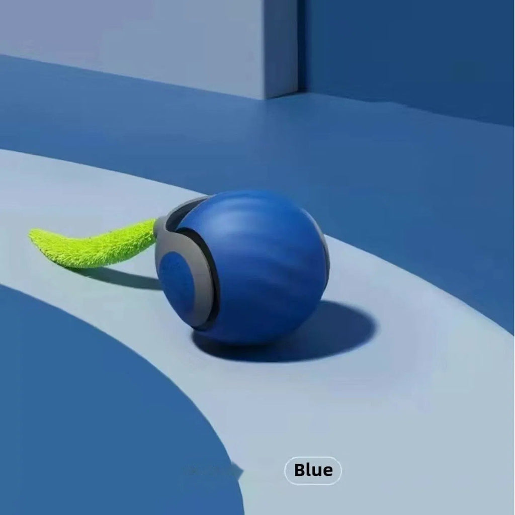 Self-rolling interactive cat ball