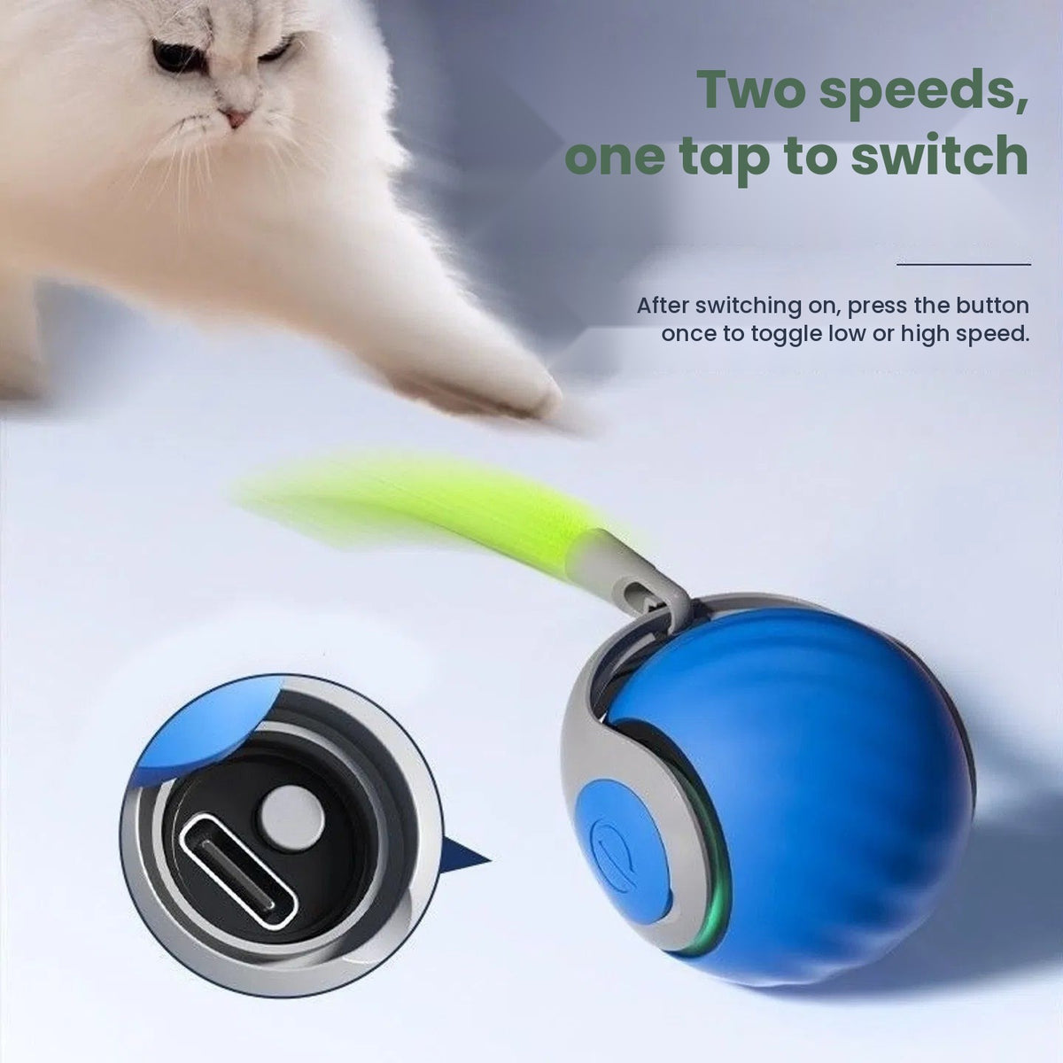 Two speeds, one tap to switch