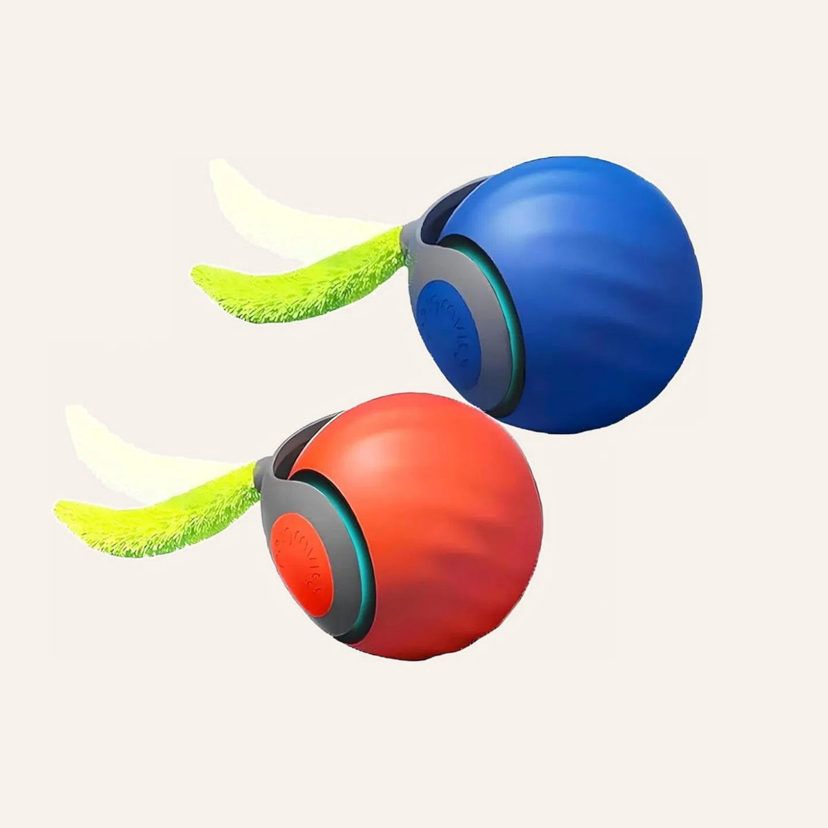Blue and orange cat balls