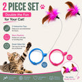 Feather teaser toy 2-piece set