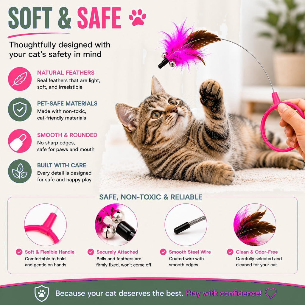 Soft and safe feather teaser