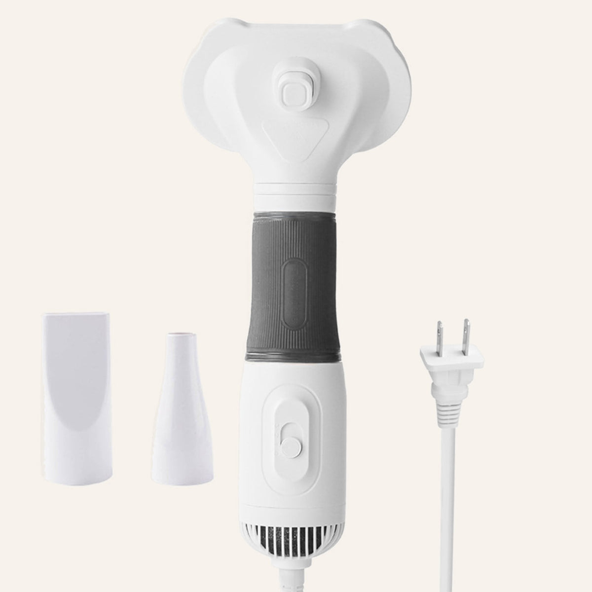 Pet hair dryer with nozzles