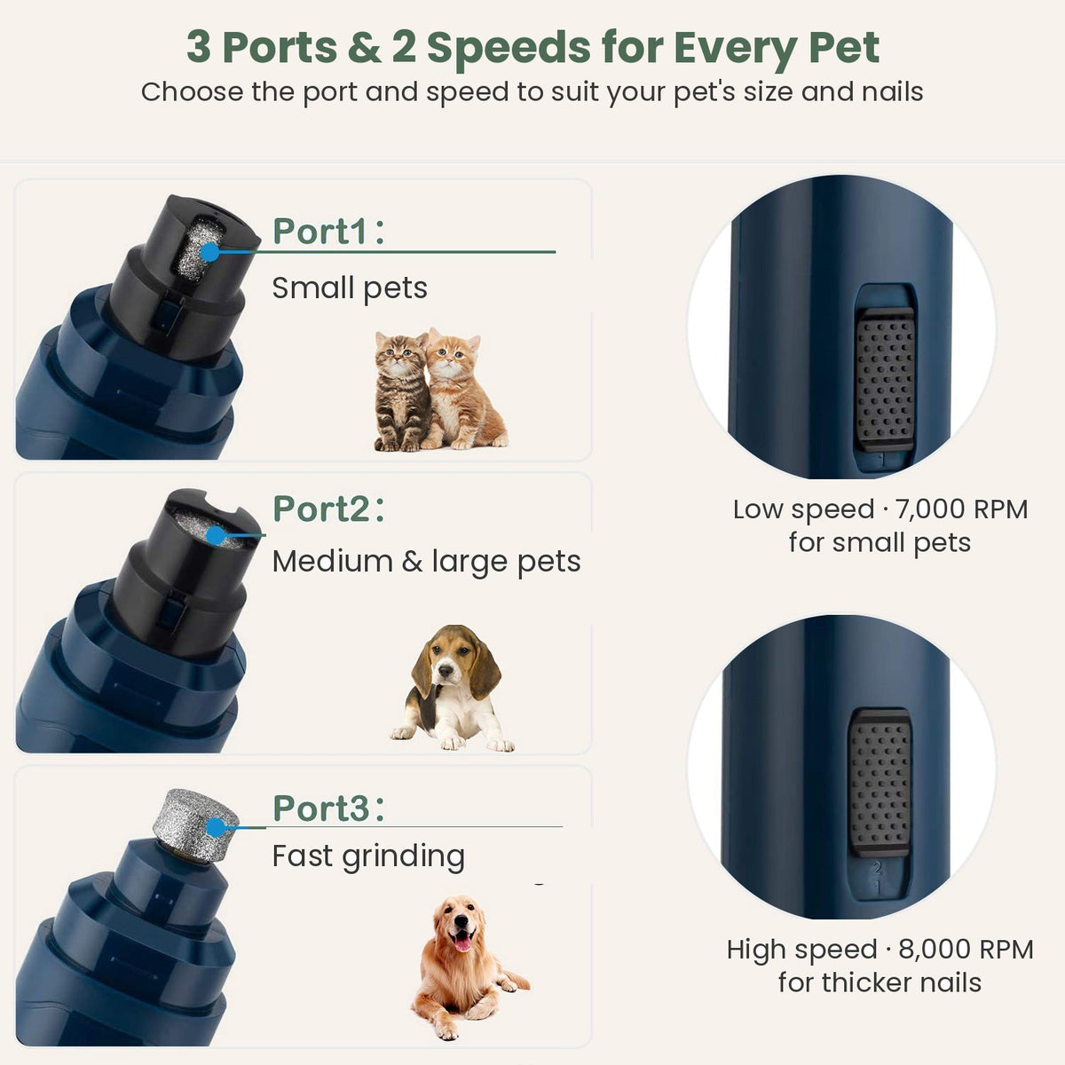 3 ports and 2 speeds