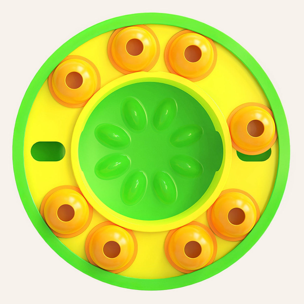 Puzzle slow-feeder bowl in green