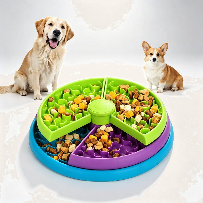 3-in-1 rotating puzzle feeder