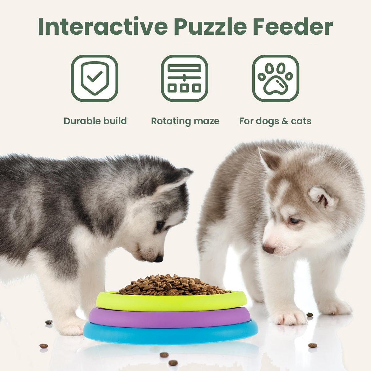 Interactive puzzle feeder