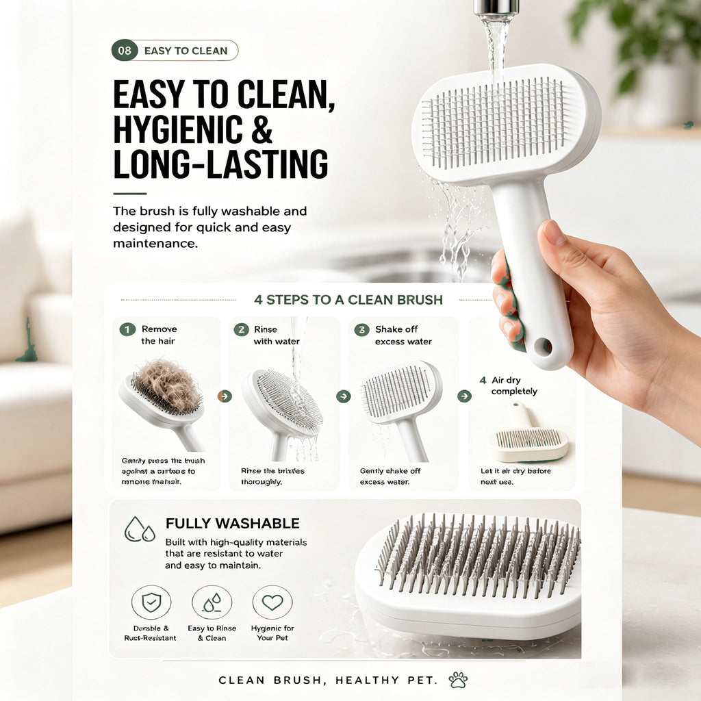 Easy to clean slicker brush