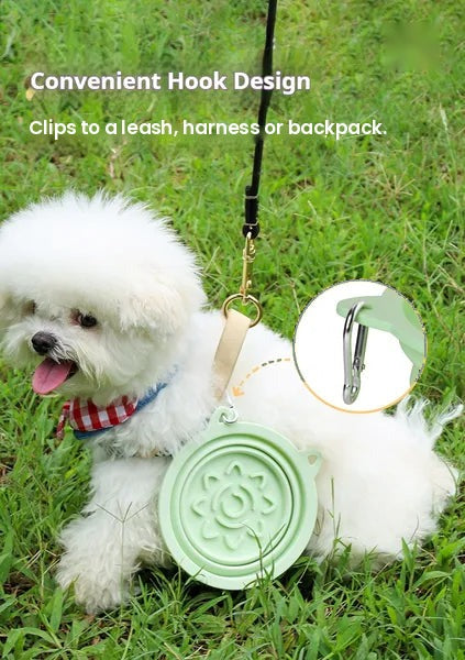Clips to a leash, harness or backpack