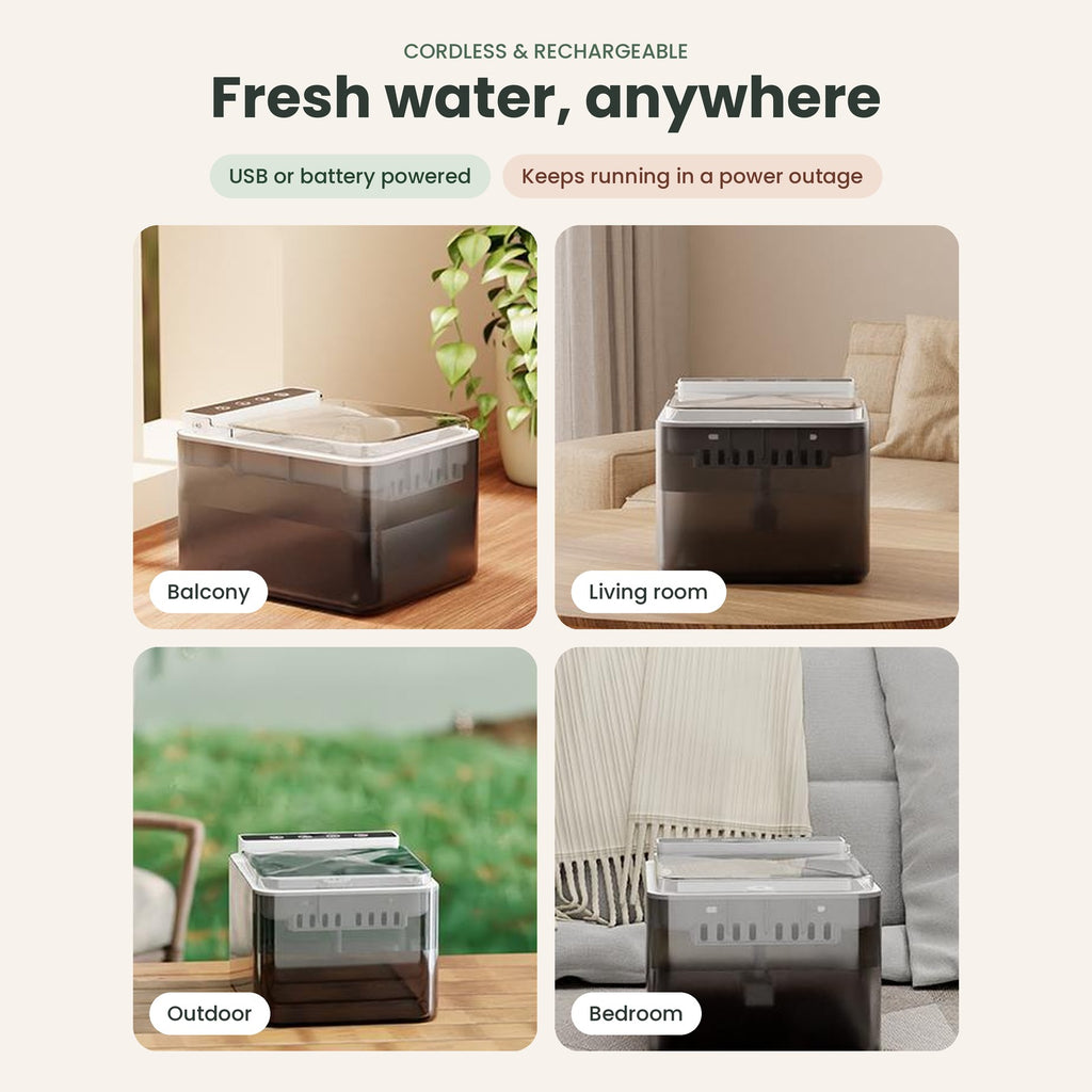 Wireless Stainless Steel Motion-Sensor Fountain